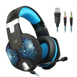 CHAQUE G1000 casque de jeu professionnel PS4 XBOX ONE casque avec micro stéréo basse respiration lumière LED PC tablette 8 pcs/lot