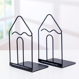 Organisateur de livres de serre-livres Kawaii Cat Shelf Book Holder Stand 2pcs / Pair Rabbit Metal Desktop Desktop Office School PAPELERIE