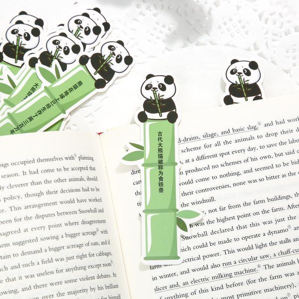 Signet 10 pièces/ensemble Panda baleine girafe dinosaure cerf papier signets animaux dessin animé carte livre Page marqueur cadeaux pour amis enfants