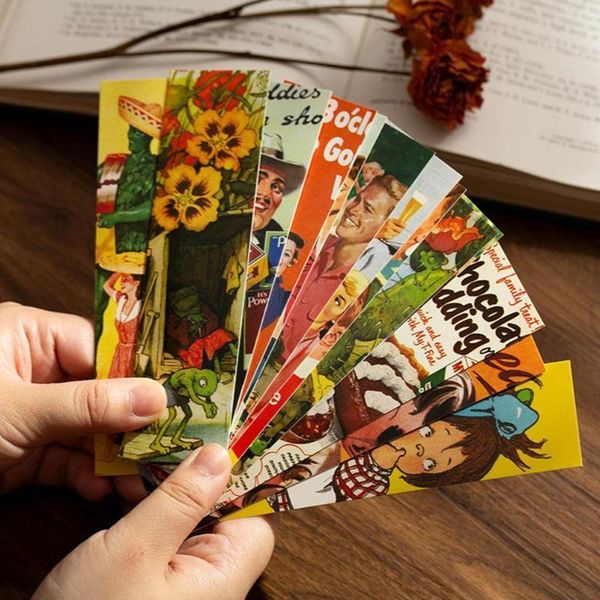 Bookmark 30 / Box Style Paper Draw Draw Card Hand Boîte Boîte commémorative Compte Retro Exquis Bigne littéraire N2T2