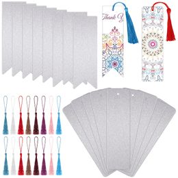 Bookmark 32PCSSet Diy Heat Transfer Blank Bookmark Sublimation Bookmarks Metaal Blanco Bladwijzers Tassels 230203