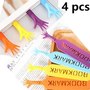 Marcapáginas 4 unids/caja Creative Finger Help Me novedad divertidos libros marca para páginas niños regalos material de papelería escolar