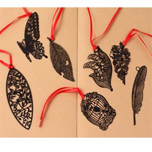 Bookmark Diy Vintage Black Butterfly Feather Metal For Book Paper Creative items Korean Stationery Gift School Office Supplies