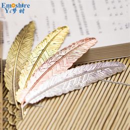 Bookmark Feathers Bookmarks Classical Chinese metalen messing Creative Ancient Wind Simple Year's Day Gift M083
