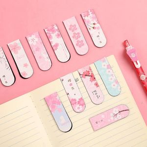 Bookmark Jianwu 6pcs/set schattige cartoon magneet leven frisse creatieve magnetische bladwijzers voor boeken kawaii schoolbenodigdheden