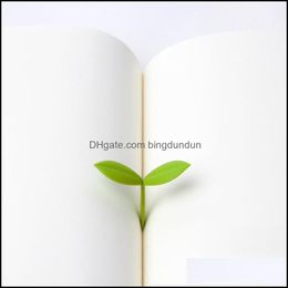 Bookmark Kawaii Green Grass Seedling Sile Bookmarks Creative Gift for Teachers Studenten School Office Supplices Stationery's Drop deliv Dhsia