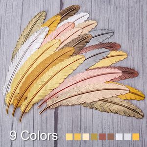 Bookmark MOHAMM 9pcs Retro Feather Metal Bookmarks para leer marcadores Adultos y niños 9 colores 230704