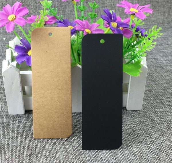 Bookmark Rectangle Shape Kraft Paper Hang Tags for Book Notebook Mark Decorations Cadeaux de Noël Blank Label 200pslot 12x4cm7869166