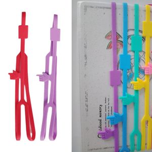 Marcapáginas escolar elástico para señalar con el dedo, silicona suave, Universal, Flexible, resistente al agua, regalo divertido, artículo de papelería duradero, pieza de oficina