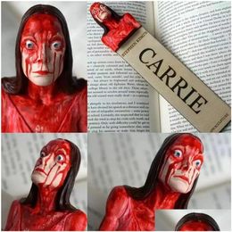 Bookmark Bookmarks de gros Adt Thriller Halloween Horror Devil Resin Crafts Desktop Decoration Ornement Drop Livilor Office Bureau DH3MD