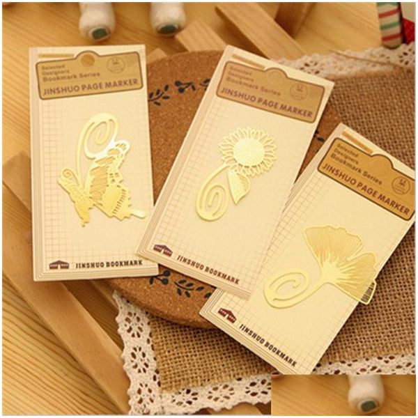 Bookmark Wholesale Metal Vintage Butterfly Flowers Feather Paper Clip For Book Mark Notes 8 Types disponibles Office de livraison de gouttes SCHOO DH8L0