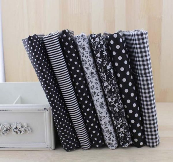 Booksew – tissu Patchwork en coton noir, 50cm x 50cm, 7 pièces, pour bricolage, couture, Quilting, artisanat, poupée Tilda, tissu pour bébé, Textiles9677348