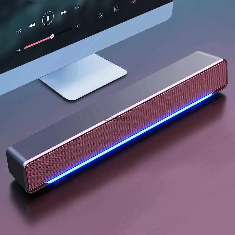 Bokhyllhögtalare 2021 Soundbar Wired and Wireless Bluetooth 5.0 Högtalare för TV -ljudfält med Subwoofer trådlös Bluetooth -ljudfält för TV -bärbar dator
