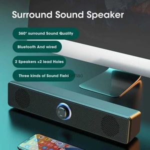 Boekenplankluidsprekers 4D Surround Soundbar Bedraad en draadloos Bluetooth 5.0 Stereo Subwoofer Soundbar voor laptop PC Home Theater TV Aux-luidspreker