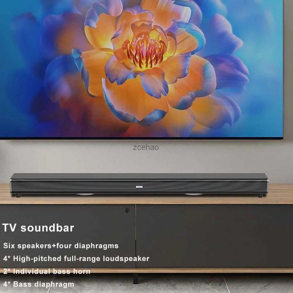 Haut-parleurs d'étagère Haut-parleur de barre de son TV de longueur 99 cm avec double caisson de basses Home cinéma sans fil Bluetooth Echo mur HIFI boîte de son Audio multifonction