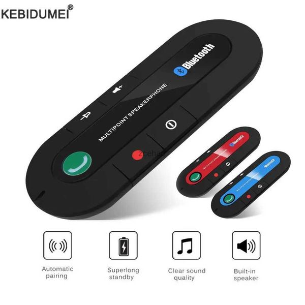 Haut-parleurs d'étagère Bluetooth Kit mains libres voiture pare-soleil mains libres Bluetooth téléphone voiture téléphone portable sans fil stéréo lecteur MP3