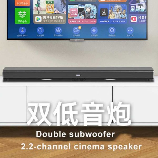 Altavoces de estantería Home Theatre TV Barra de sonido con doble subwoofer Altavoz inalámbrico Bluetooth Centro de audio multifunción 99 mm de longitud Echo Wall