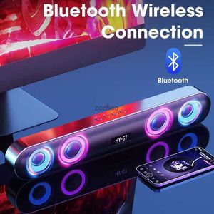 Altavoces de estantería Barra de sonido para PC Altavoz envolvente 6D inalámbrico Bluetooth 5.0 Computadora con cable para el hogar Subwoofer estéreo Barra de sonido PC Computadora portátil Teatro TV Aux