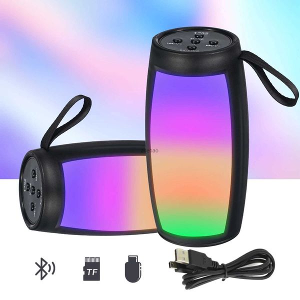 Haut-parleurs d'étagère Haut-parleur portable MP3 Audio de voiture LED Haut-parleur Bluetooth sans fil Subwoofer Carte TF pour téléphone portable sans fil Petite boîte de son Cadeau