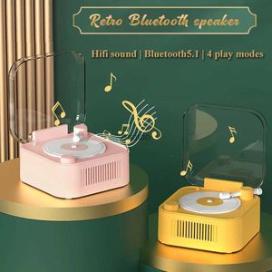 Boekenplankluidsprekers Retro Bluetooth-luidspreker Draagbare vintage CD-speler Ontwerp Bluetooth Soundbar Hifi MP3-muziekspeler Ondersteuning TF-kaart U Disk AUX