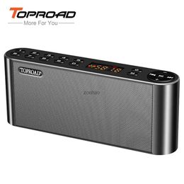 Altavoces de estantería TOPROAD HIFI Altavoz Bluetooth inalámbrico portátil Supergraves altavoces duales barra de sonido con micrófono TF FM Radio caja de sonido USB