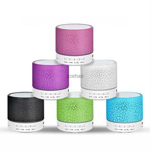 Boekenplankluidsprekers Universele draadloze Bluetooth-luidspreker LED-licht Crack Mini Portable Speaker Ondersteuning TF-kaart MP3 Outdoor Sound Box voor smartphones