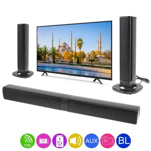 Haut-parleurs d'étagère Haut-parleur Bluetooth sans fil Home Cinéma Stéréo Surround Caisson de basses multifonctionnel Support TV/ordinateur Barre de son divisée pliable