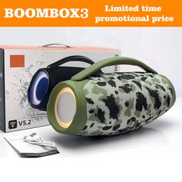 BOOMBOX 3 Haut-parleur Bluetooth portable IPX7 étanche à la poussière et à l'eau Effet caisson de basses 3D Haut-parleur sans fil extérieur Batterie de grande capacité Type série sans fil TWS