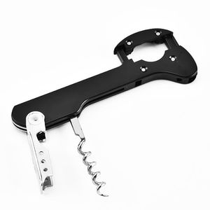 Boomerang Wine Opener Corkscrew Black Cork Screw met folie Cutter voor obers Servers Sommelier Restaurant SN4384