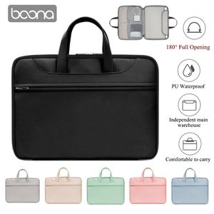 BOONA PU LEDER LAPTOP TAG 13/11/15/15.6 inch Fashion Laptop Case Tablet Sleeve Bag voor MacBook Air Pro13 HP Dell Notebook Bag