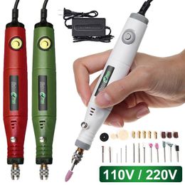 Boormachine 110 V/220 V Variabele Snelheid Graveren Pen Mini Elektrische Boor Dremel Grinder Rotary Power Tools Mini boor Kit Set 18V