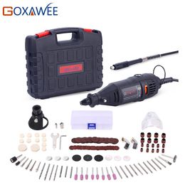 Boormachine Goxawee 110V 220V Power Tools Electric Mini Boor met 0,33,2 mm Universal Chuck Shiled Rotary Tools voor Dremel 3000 4000