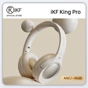 BOORMACHINE IKF King Pro Active Rideo Canceling Bluetooth Auriculares inalámbricos Potencia Bass Estereo Sonado con Gaming de auriculares con cable de micrófono