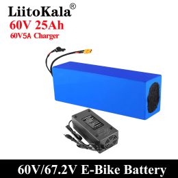 Boormachine Liitokala Ebike Battery 60V 20AH 25AH 30AH 15AH 12AH LION LION Batería Battery Kit Bike Conversion BMS BMS Protección de alta potencia
