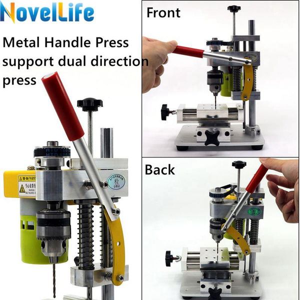 Boormachine Mini Taladro Prensa CNC de Precisión Taladro de Mesa Taladro de Mesa Portátil B10 Portabrocas Metal Madera Jade Herramienta de Manualidades DIY