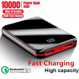 Boormachine Mini Power Bank Battery 10000mAh Portable Charge Fast Charging Affichage Double chargeur USB pour iPhone, Xiaomi, Huawei