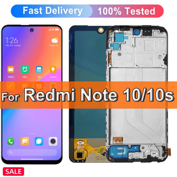 Écran de Boormachine Super AMOLED pour Xiaomi Redmi Note 10 M2101K7AI Affichage LCD avec panneau de numériseur à écran tactile pour Redmi Note 10S Note10S