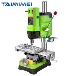 Boormachine TAIMIMEI Mini taladro de banco, máquina perforadora de velocidad Variable, mandril de perforación de 116mm para herramientas eléctricas de Metal y madera DIY