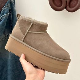 Boos Ultra Mini Platform Lies Boots Moutarde Seed Driftwood Goat Boot Tazz Pantoufles Tasman Slides Les Petites Suede Wool Blend Australie 470