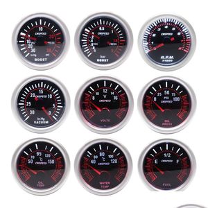 Boost Gauges Cnspeed 2 52mm Fumée Lentille Jauge Bar Psi Vide Température De L'eau Presse À Huile Voltmètre Niveau De Carburant Tachymètre Rpm Drop Livraison Aut Otc4E