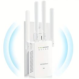Boostez votre signal Wi-Fi domestique jusqu'à 9000 pieds carrés 35 appareils - Booster d'extension WiFi à configuration facile !