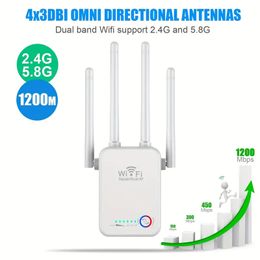 Boostez votre Wi-Fi domestique avec un répéteur/routeur/AP sans fil double bande 1200 Mbps - Une plus grande couverture Configuration facile !