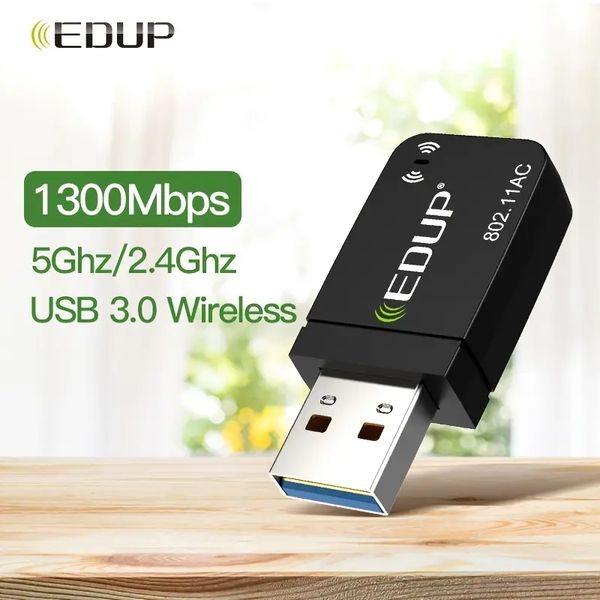 Augmentez la vitesse WiFi de votre PC avec l'adaptateur USB double bande 1300 Mbps d'EDUP !