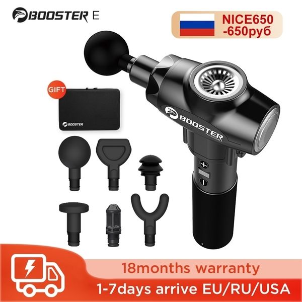 Booster E Pistolet de massage Masseur de tissus profonds Thérapie Stimulation musculaire du corps Soulagement de la douleur pour EMS Relaxation Fitness Shaping 211228