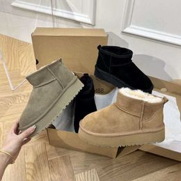 Boot Designer Femme Hiver Cheville Australie Sable Graine De Moutarde Neige Demi Bottes En Peau De Mouton Peau De Vache Australien Chaud Tasman Tazz Fourrure Bottines Nouveau Recommander Chaud