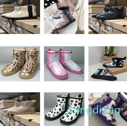 laars nieuwe heren dames mode high street schoenen Bont Slides Schapenvacht Shearling Klassieke winter snowboots Ronde tenen Mode Casual Sneeuw Bottes