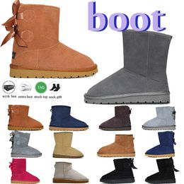 BOOT shoes Australian Classic Warm Boots Womens Mini Half Snow Boot Winter Full fur Mullido peludo Satin Tobillo Bootss Botines zapatillas GAI