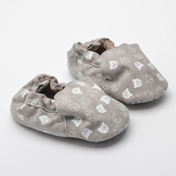 Botas 1 estado cálido invierno bebé botines de cuero de dos tonos zapatos de cuna niños niña casa casual tamaño 12