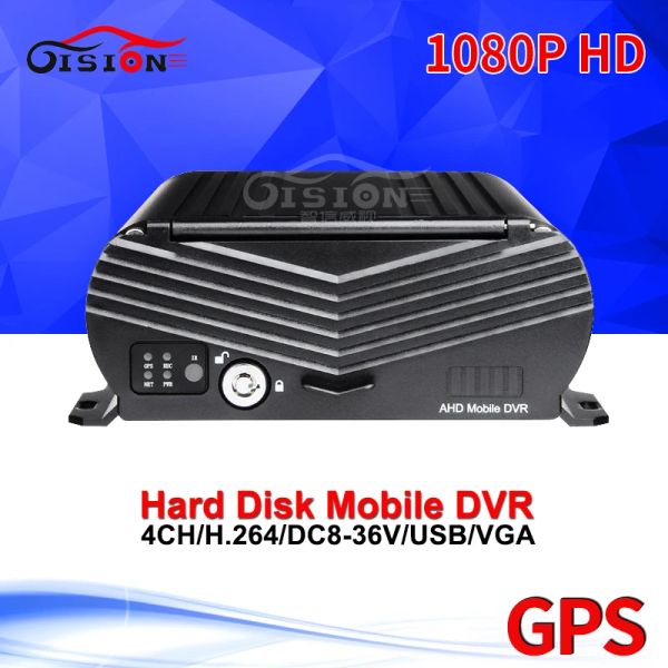 Boots 1080p GPS HDD 4CH AHD VEHCILE MOBILE DVR Prise en charge de 2 To Disque dur