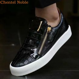 Laarzen 2019 merk mannelijke comfortabele metalen loafers mannen casual schoenen feest kleding schoenen mannen flats laceup sneakers zwarte kleur grote maat